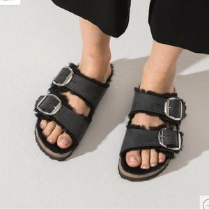 NEW Birkenstock Arizona Big Buckle Shearling 38 7 7.5